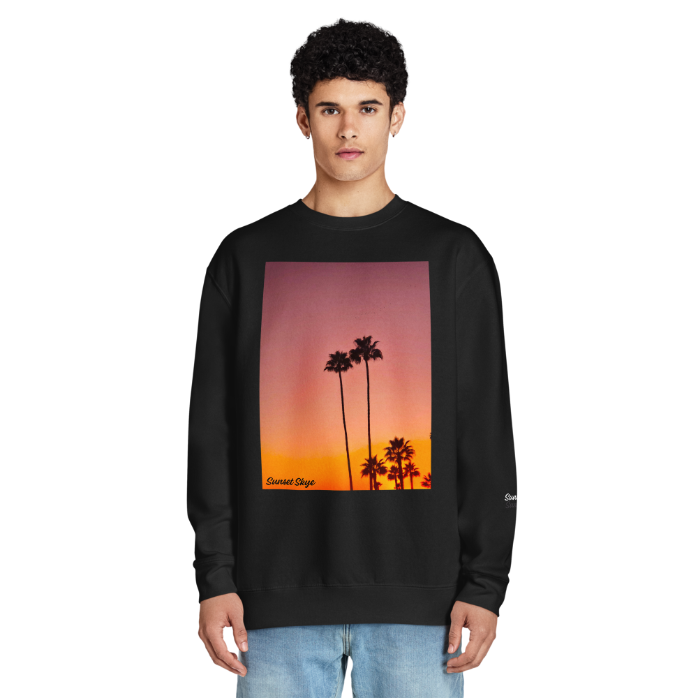 Pink Palms Premium Crew Neck Sweatshirt