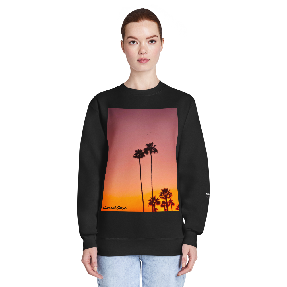 Pink Palms Premium Crew Neck Sweatshirt