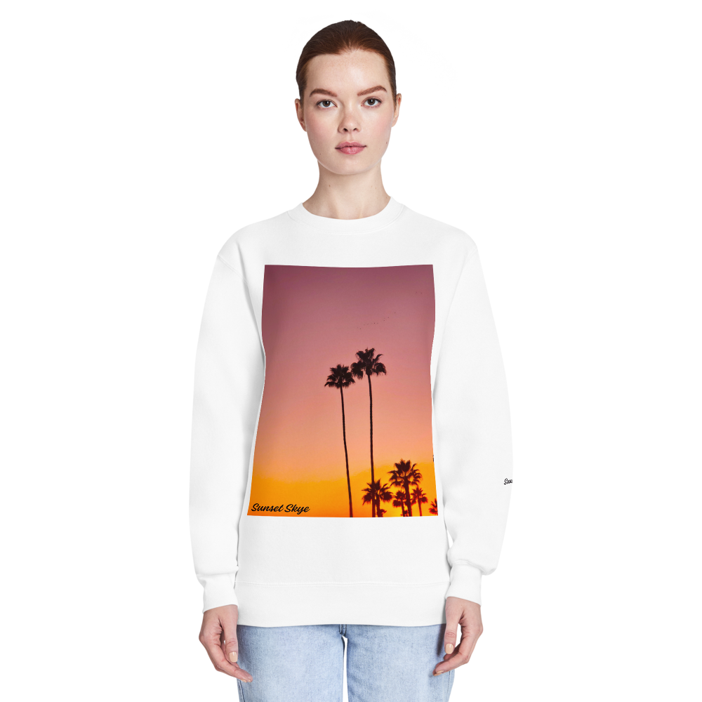 Pink Palms Premium Crew Neck Sweatshirt
