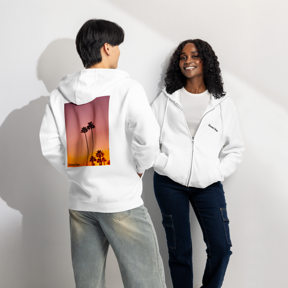 Pink Palms Premium Full Zip Hoodie